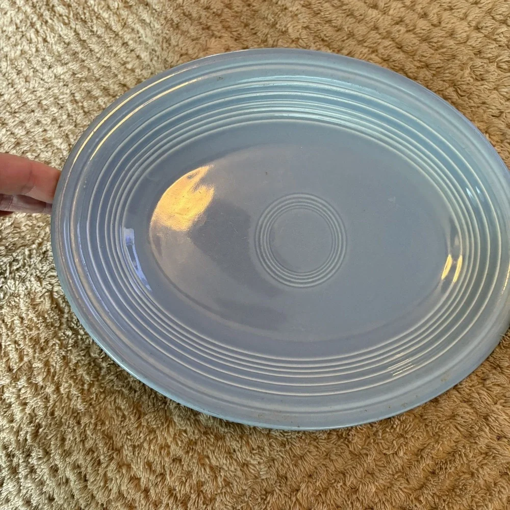 Fiesta Ware HLC Periwinkle Blue Oval Serving Platter - Large 11 1/2 inches